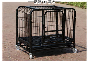 Jaula plegable de Metal para perros, jaula para perros de tamaño grande y mediano, jaula llamativa de color dorado con inodoro para perros - Product Image 3