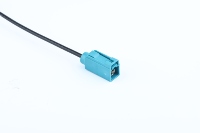 Conector Coaxial ZYX FAKRA LMR-195 de 50 Ohmios y 60 Pulgadas, Conector Recto con Código Z y Conector SMA en Ángulo Recto (RF)
