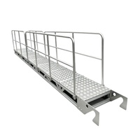 Échelle d'embarquement en alliage d'aluminium sur mesure, passerelle de bateau, rampe de quai, plancher de barge pour embarquement/désembarquement sur le rivage