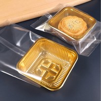 Sacs d'emballage transparents composites personnalisés en matériau CPP jetable, imprimés en héliogravure, pour biscuits flocons de neige et gâteaux de lune