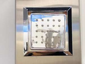 Robinet de salle de bain simple en acier inoxydable brossé économique, <span class=keywords><strong>colonne</strong></span> de <span class=keywords><strong>douche</strong></span> de haute qualité avec jets de <span class=keywords><strong>spa</strong></span> en cascade et massage de pluie - Product Image 3