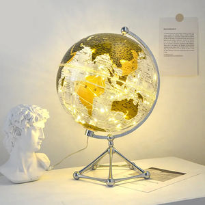 <span class=keywords><strong>Transparente</strong></span> 20cm plástico Perla Rosa iluminar globo terráqueo lámpara de mesa escritorio Mesa LED regalo decoración globo terráqueo para estudiantes - Product Image 6
