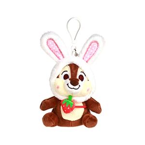 本物のチチティドレスアップラビットぬいぐるみPPコットンペンダント、女の子のブックバッグギフトに最適 - Product Image 5