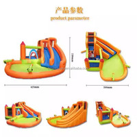 Parc pour enfants ou château gonflable en PVC amusant commercial pour jardin et parc pour la location de fêtes et les parcs d'attractions