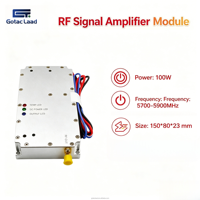 Módulo Amplificador de Potencia RF GaN de 100W, 5700-5900MHz, Protección de Seguridad Anti-UAV, Bajo Ruido, Alta Ganancia, Carcasa de Aleación de Aluminio