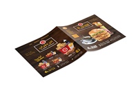 Impression de menus/brochures/catalogues/recettes de restaurant avec logo personnalisé acceptable, papier couché, reliure parfaite, impression offset