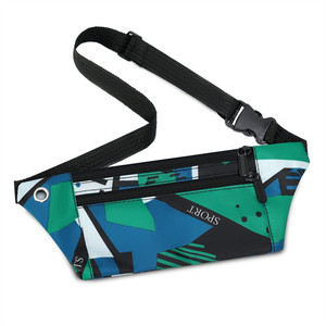 Oxford Cloth Waist Bag Geometric Pattern Sports Outdoor Running Fanny Pack for Men Women Chest Bag Anti Theft Phone Storage - Product Image 5