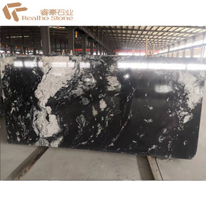 Finitura in pelle <span class=keywords><strong>nero</strong></span> cosmico granito fossile per controsoffitto <span class=keywords><strong>cucina</strong></span> <span class=keywords><strong>Top</strong></span> - Product Image 4