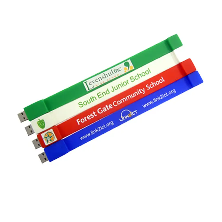 Custom Wrist band strap pen drive 2GB 4GB 8GB 16GB 32 gb USB Flash Drive Soft film tape Pendrive USB Bracelet