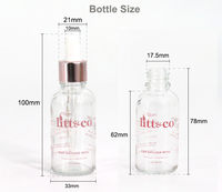 Flacon compte-gouttes en verre pour huile essentielle, 30 ml (1 oz), avec boîte, aspect délicat, flacon compte-gouttes pour sérum 15 ml avec logo et boîte personnalisés