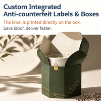 Boîte d'emballage en papier artistique recyclable personnalisée avec code QR intégré anti-contrefaçon, cosmétique, usine certifiée ISO