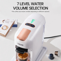 Machine à café expresso 20 bars CAFELFFE MK606 prépare des boissons chaudes/froides, 7 niveaux de réglage de l'eau, compatible avec les dosettes K-Cup/NES Original DG 44mm ESE