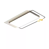 Plafonnier LED Moderne Nordique Double Carré en Fer Acrylique avec Design Encastré pour Salon Chambre et Couloir