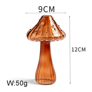 Produits tendance pour la maison, nouveaux arrivages <span class=keywords><strong>2023</strong></span>, nouveauté, <span class=keywords><strong>parfum</strong></span>, bouton de fleur unique, vase en verre en forme de champignon pour la décoration - Product Image 2