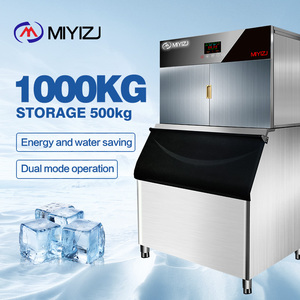Máquina de Hielo Comercial Profesional, Capacidad Diaria de 1000 kg, Sistema de Mezcla, Compresor, Refrigeración por Aire/Agua, Marca Minyi, Refrigerada por Aire - Product Image 1