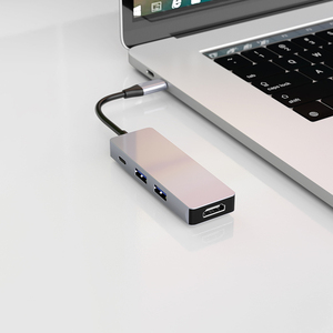 4 en 1 USB C tipo C a 4 puertos USB 3,0 aleación de aluminio HDMI Hub estación de acoplamiento para transferencia de datos de computadora adaptador USB HUB - Product Image 1