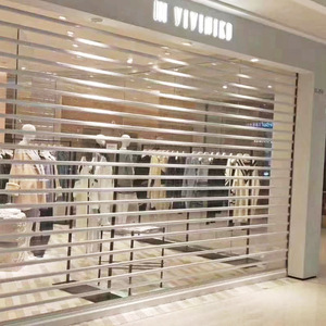 Customized Commercial Shop Transparent PC Acrylic Sliding <strong>Door</strong> Automatic Polycarbonate Slat <strong>Rolling</strong> Shutter <strong>Door</strong> - Product Image 5