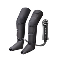 Masseur de genou avec compression par airbag et thérapie thermique, massage intelligent par pétrissage pour la cuisse, le mollet et le pied, idéal pour la relaxation musculaire