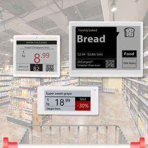 Étiquettes de prix électroniques <span class=keywords><strong>ESL</strong></span> pour magasins, affichage numérique couleur E Ink, étiquettes de rayon LED, étiquettes RFID intelligentes BLE - Product Image 1