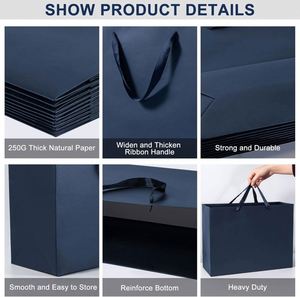 Sac en papier couché pour emballage cadeau avec logo personnalisé, design de luxe, vente en gros, flexographie personnalisée, pour bougies - Product Image 3