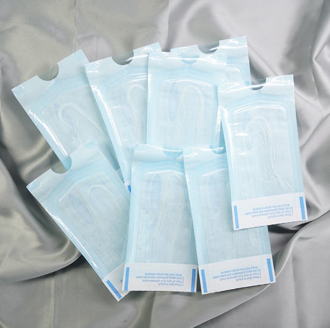white thread  in pouch