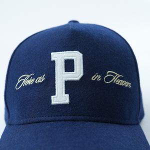 Hoge kwaliteit op maat gemaakte vilten pet met geborduurd logo, 5-delige unisex baseballcap, wollen gestructureerde pet - Product Image 2