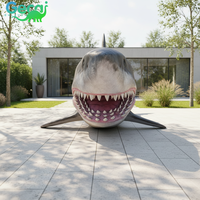 Modèle de requin animatronique grandeur nature en peluche pour parc à thème océanique à vendre
