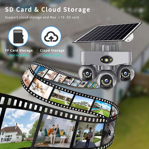 Caméra de sécurité domestique 4G avec 3 LED, vision nocturne, rotation PTZ, enregistrement vidéo H.265 super puissant - Product Image 5