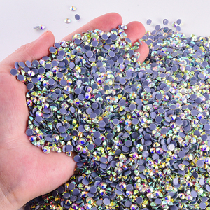 โอเลีย ขายส่งคริสตัล AB แก้วฮอตฟิกซ์ คริสตัลติดเสื้อผ้าแบบแบน  ขนาด SS10 สำหรับติดชุดแต่งงาน - Product Image 4