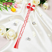 Pince à cheveux pour enfants avec motif drapeau national, pince à queue de cheval, pince à perruque, accessoires de mode pour fête, nœud en tissu, pinces à tresses pour filles