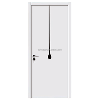 Portes intérieures en bois pour bureau Maison Chêne blanc Placage de bois massif Finition Serrure intelligente Certifiée CE Étanche Design minimaliste
