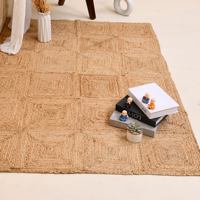 Tapis tissé à la main indien fait à la main moderne Vintage tissage plat Kilim Jute Sisal tapis de chanvre tapis tissé à plat 100% tapis de jute naturel tapis