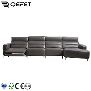 أريكة على شكل خاص أفضل بائع مجموعة حديثة من الجلد الإيطالي الفاخر بطبقة علوية نوردية - Product Image 1