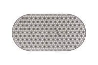 Tapis de Douche Antidérapant YIJU Ovale 26*14 en PVC Écologique et Antibactérien avec Ventouses pour Salle de Bain, Baignoire et Usage Domestique