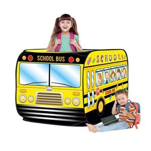 Tente de jeu pour enfants en forme de bus scolaire, pliable, pour intérieur et extérieur, avec 50 balles océaniques - Product Image 1