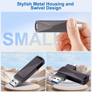 Memoria USB2.0/3.0 Giratoria de Alta Velocidad, Doble Tipo C, 128GB 256GB, Gran Capacidad, Doble Uso para Teléfono y Computadora, Grabable con Láser - Product Image 4
