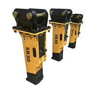 Marteau hydraulique de type boîte SB30 pour la rupture du béton, adapté aux excavatrices SK25 SK30 de 2,5 à 4,5 tonnes