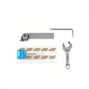 Outil de tournage externe Fervi avec inserts, fraises de 10 mm pour l'usinage des métaux - Product Image 2