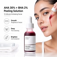 Solution exfoliante AHA 30% BHA 2% pour le nettoyage des pores, éclaircissement et exfoliation du visage, sérum facial, fournisseur en gros de marques privées OEM