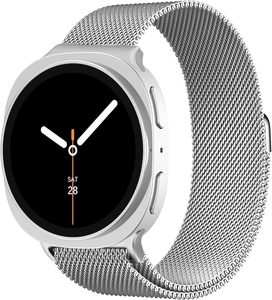 Bande métallique à boucle milanaise pour <span class=keywords><strong>Samsung</strong></span> <span class=keywords><strong>Galaxy</strong></span> <span class=keywords><strong>Watch</strong></span> 8 bandes 40mm 44mm/8 classique 46mm femmes hommes, bracelet magnétique en acier inoxydable en maille - Product Image 1