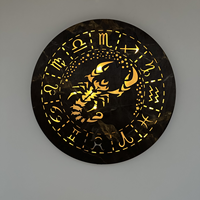 R-ZH en bois créatif ornement mur Art artisanat veilleuse bois signe suspendu décor LED lampe en bois
