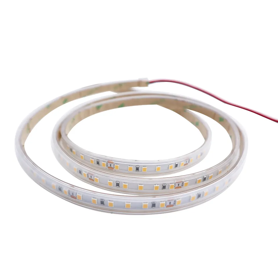 Tube en silicone étanche à haute luminosité 120 LED/m, bande flexible 2835 LED 12V IP65 3000K 2835 LED pour éclairage extérieur