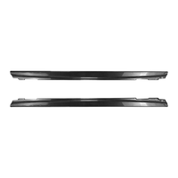 Spoiler de bas de caisse extérieur en ABS noir brillant et motif carbone compatible avec Mercedes-Benz CLS C218 X218 2011-2017