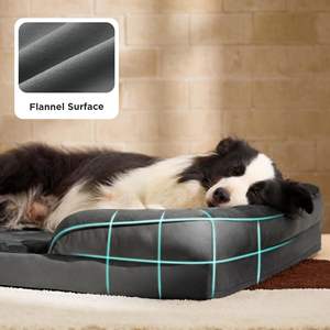 Coussin de voyage pour <span class=keywords><strong>chien</strong></span> en flanelle grise personnalisé en usine, lit de canapé rectangulaire pour animaux de compagnie, petit et moyen, <span class=keywords><strong>tapis</strong></span> de couchage pour <span class=keywords><strong>chien</strong></span> pour le camping en plein air - Product Image 2