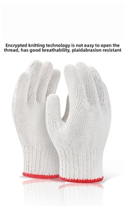 Guantes de Seguridad de Trabajo de Algodón de 21 cm, Resistentes al Desgaste, Grosor Normal, Antideslizantes, Antiestáticos y Transpirables, Venta al Por Mayor RTS, Industriales, Chinos - Product Image 3