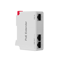 Extensor PoE Daisy Chain 1 Entrada 2 Salidas 100Mbps IEEE 802.3af/at, Conexión en Cascada Interior de hasta 400m, Plug and Play, Sin Necesidad de Alimentación