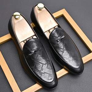 Zapatos formales de negocios casuales de cuero genuino británico para hombre, zapatos casuales antideslizantes - Product Image 2