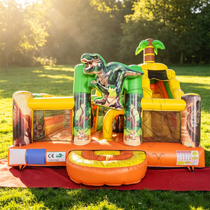 Castillo Inflable Comercial para Fiestas Infantiles al Aire Libre, Material de PVC, Parque de Dinosaurios con Tobogán - Product Image 4