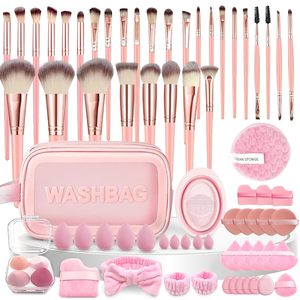 Ensemble de pinceaux de <span class=keywords><strong>maquillage</strong></span> professionnels 20/40/42/56 pièces, pinceaux en nylon avec manches en plastique, design multi-formes et option de logo personnalisé - Product Image 1