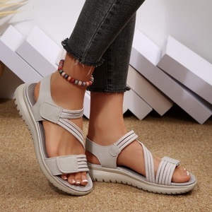 Sandalias deportivas con plataforma para mujer, con gancho y bucle, punta abierta, antideslizantes, suela gruesa, zapatos de verano para exteriores - Product Image 5